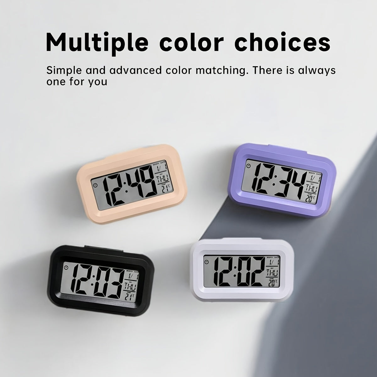 Rynx | GlowClock - Digital Alarm Clock with Date and Light Display