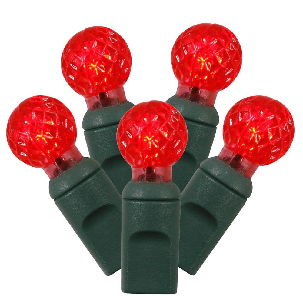Rynx | Vickerman 100 Lights G12 Led Light Set Red Lights On Green Wire
