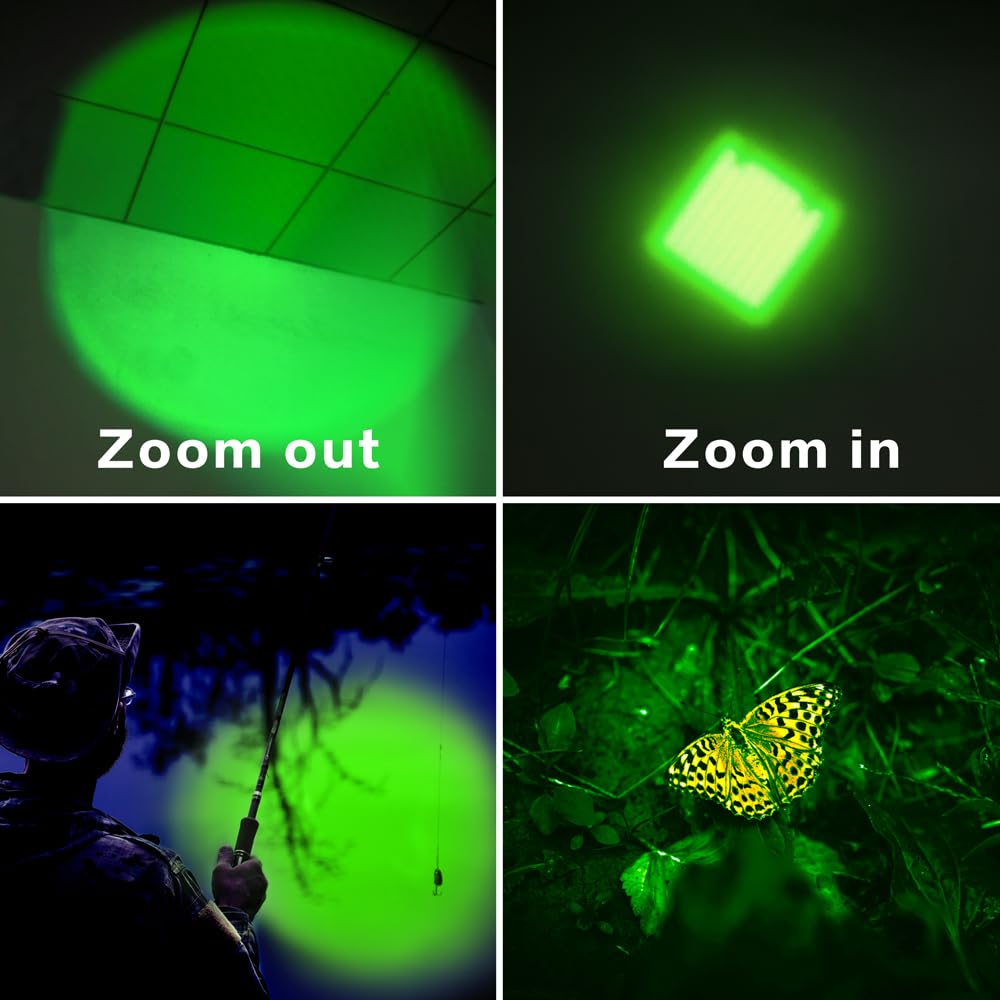 Rynx | Raysoar 4 Pack Green Light Led Flashlight - 150 Yards Range For Night Observation