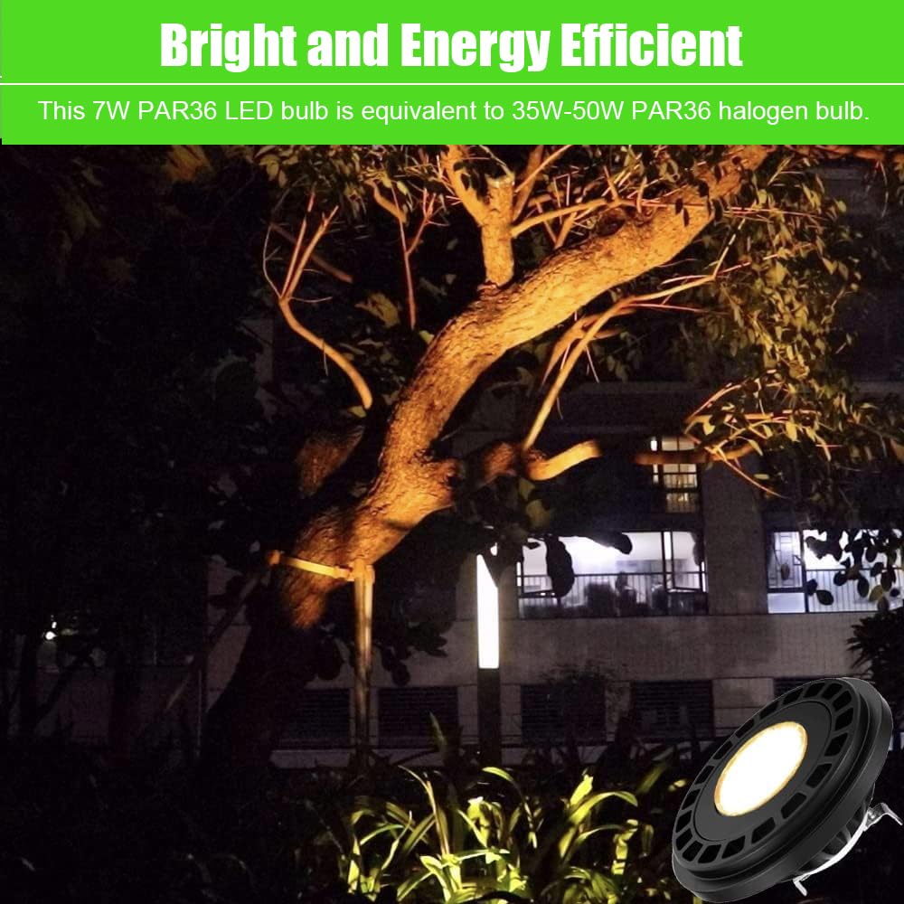 Rynx | Makergroup 7W Par36 Led Spotlight Bulb, Warm White 2700-3000K, Waterproof For Outdoor Lighting
