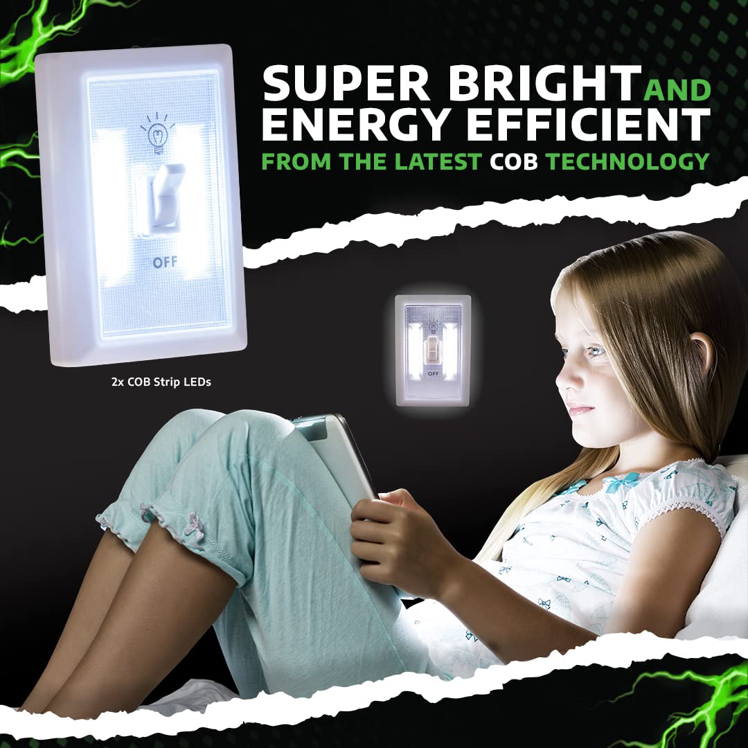 Rynx | Litezall 200 Lumen Wireless Led Wall Switch Light - 12 Pack Battery Operated Night Lights