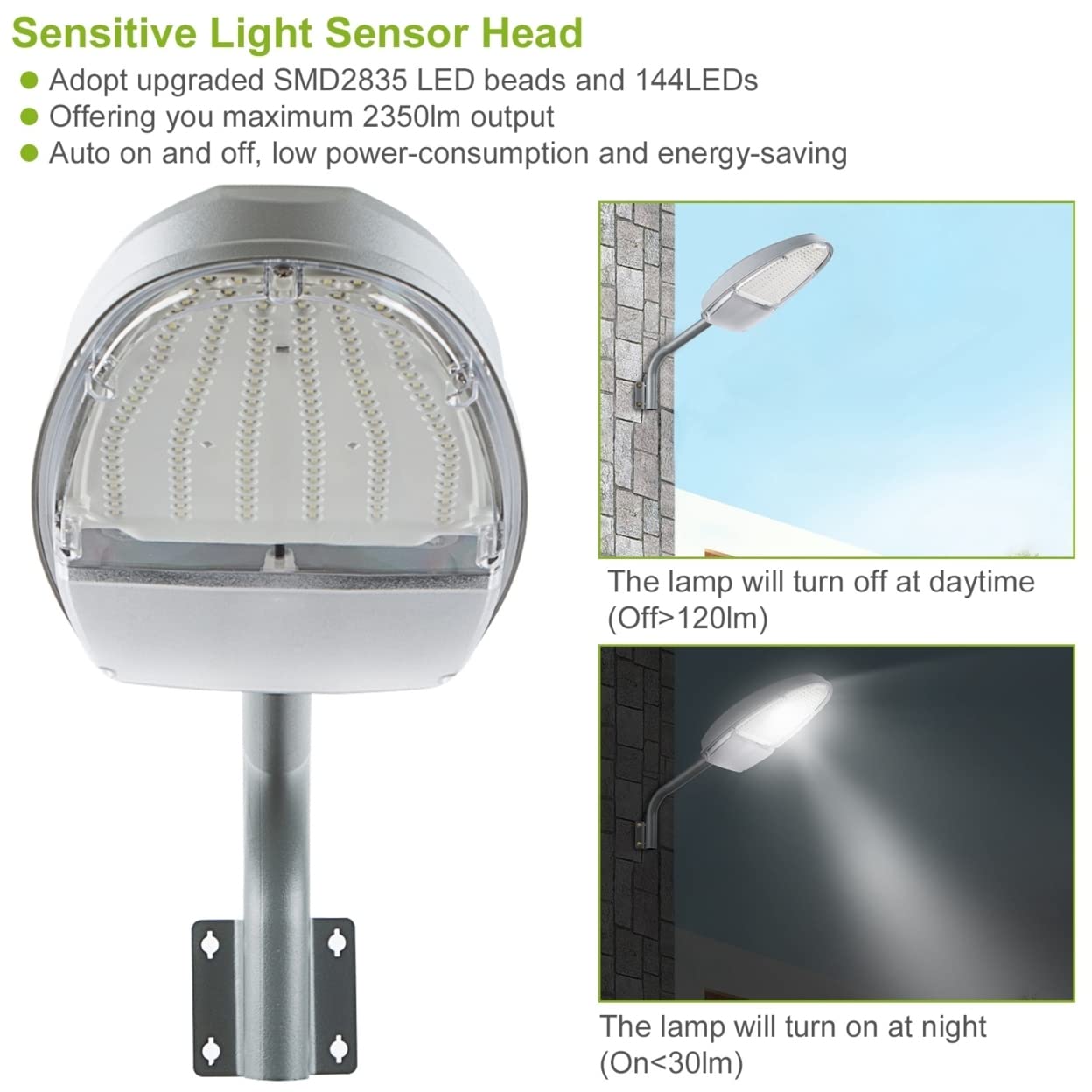 Rynx | Kocaso Wall Package Led Lights 144 Leds With Photo Cell Sensor - Ip65 Waterproof Outdoor Light