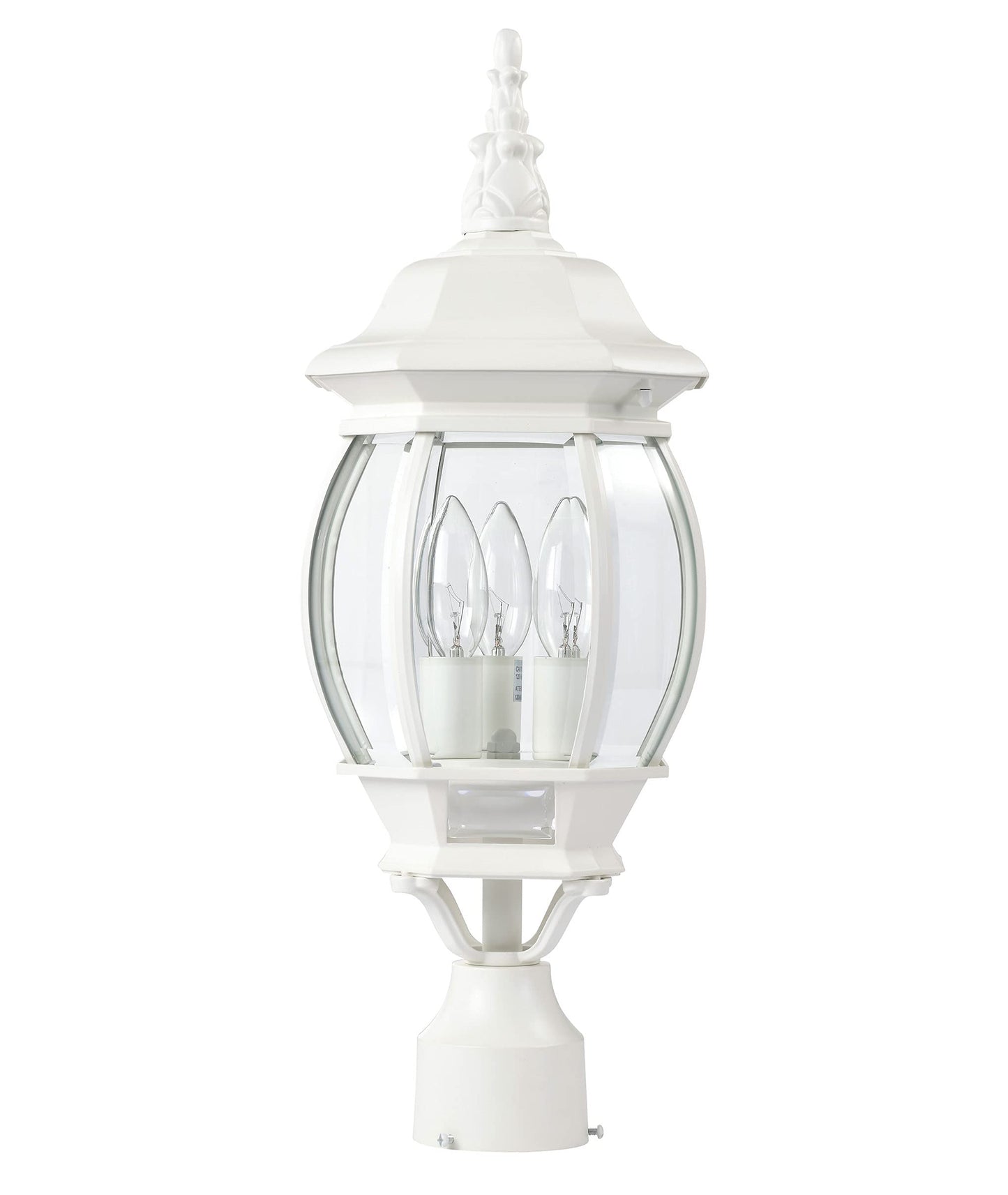 Rynx | Nuvo Lighting 60/897 Traditional Wood Light Post Mounted From Central Park Collection In White Finish