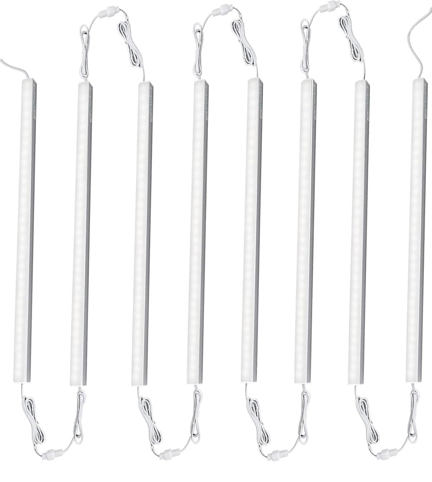 Rynx | Cefrank Under Cabinet Lighting, 8Pcs 12'' V-Shape Linkable Led Light Bars For Kitchen Cabinet, Showcase Display, Shelf - 16Watt