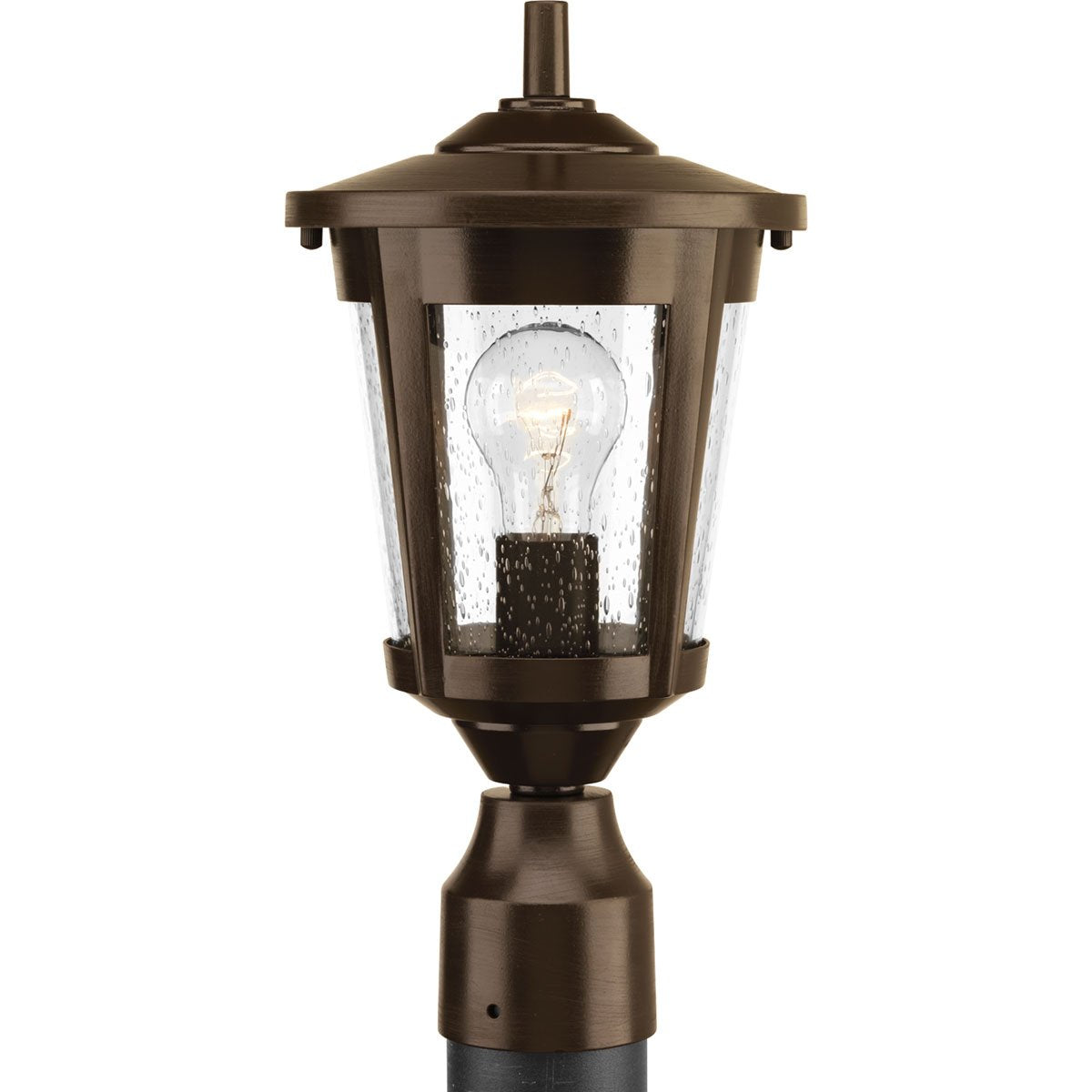 Rynx | Progress Lighting Antique Bronze 1-100W Medium Post Lantern - Durable Aluminum Design