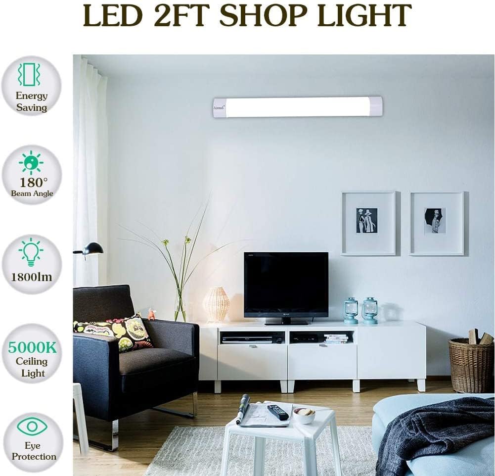 Rynx | Airand Led Shop Light 2Ft/4Ft, Linkable 5000K, 1800 Lm, With Cable