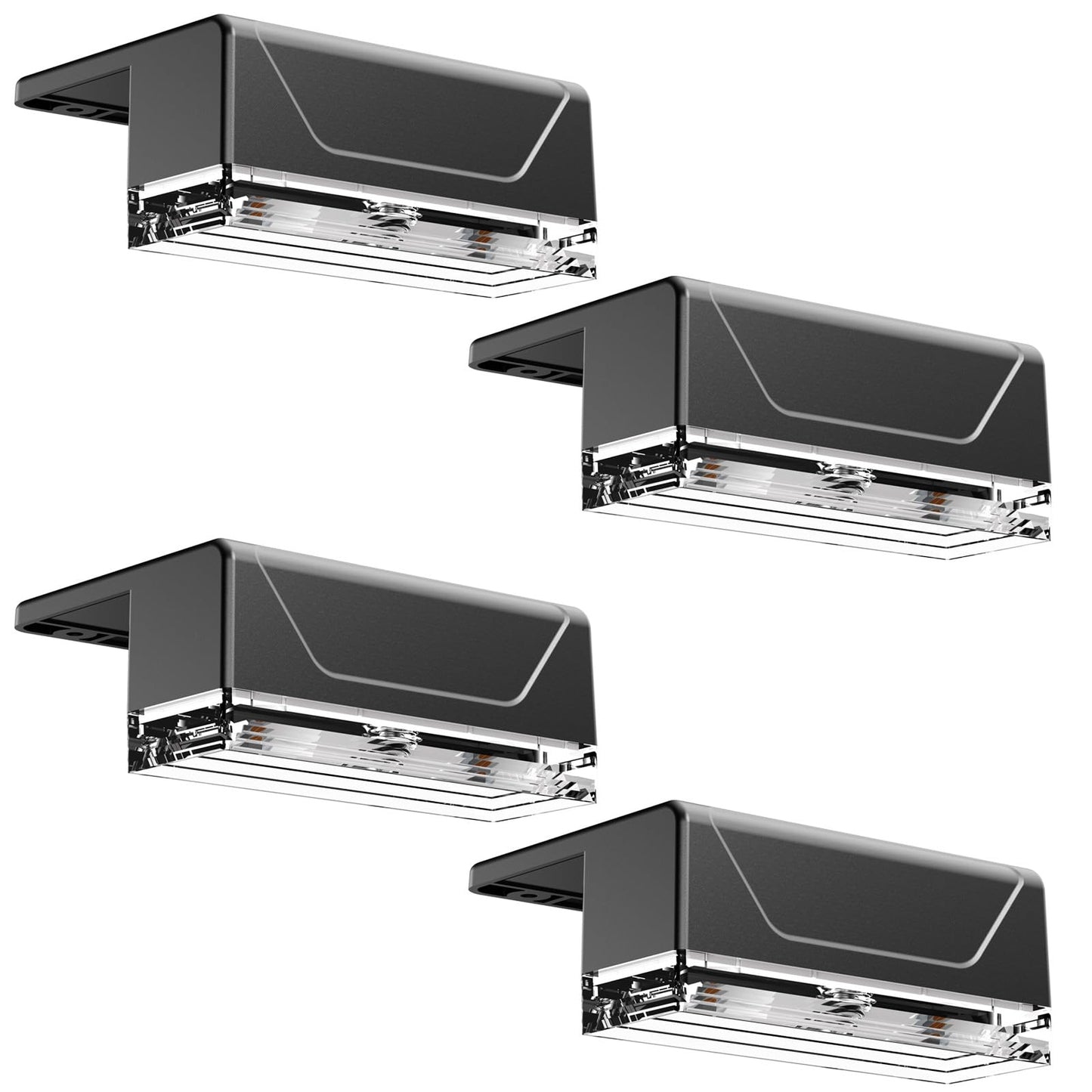 Rynx | Lianglome 4Pk Solar Fence Light Outdoor - 3000/4000/6000K 3 Modes, Ip65 Waterproof Fence Light Solar Powered, Twilight To Dawn Solar