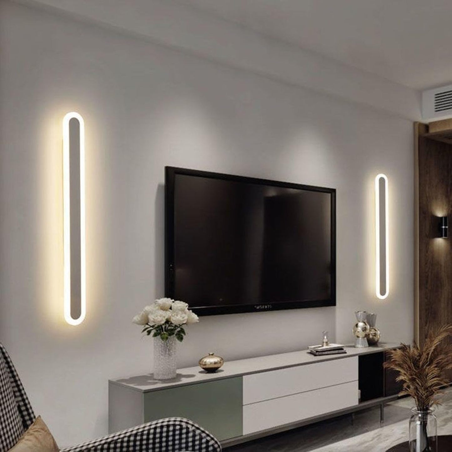 Rynx | Maxziller 16Inch Long Modern 2Pack Led Wall Lamp, 24W Warm White 110V Led Wall Mounted Light Source Rectangular White Wall Lamps Elegant Frosted White Acrylic Anti Rust