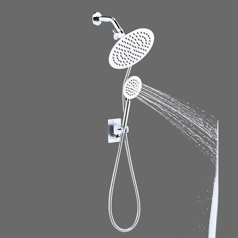 Rynx | Home Round Dual Shower Heads Modern Style Wall Mounted Metal Dual Shower