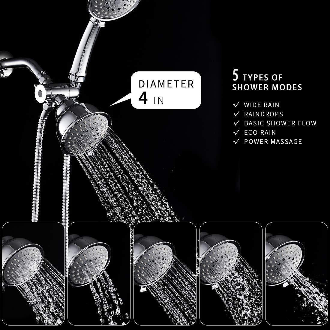 Rynx | Traditional Dual Shower Heads Home Metal Round Shape Dual Shower