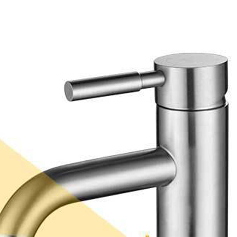 Rynx | Modern Silver Bathroom Faucet Single Handle Bathroom Tap with Lever Handle