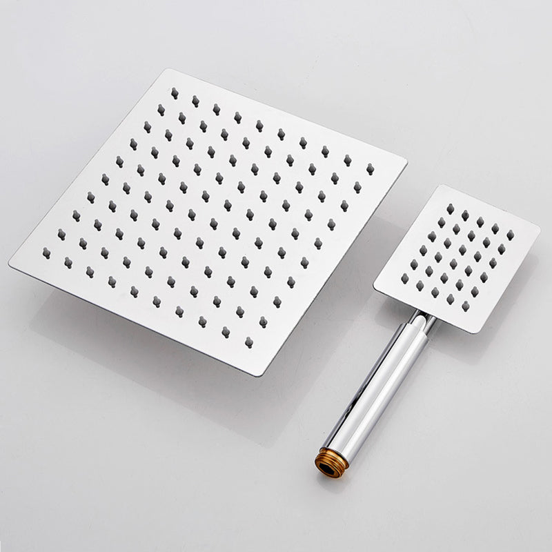 Rynx | Silver Square Double Shower Head Modern Water Filtration Wall-Mounted Shower Head