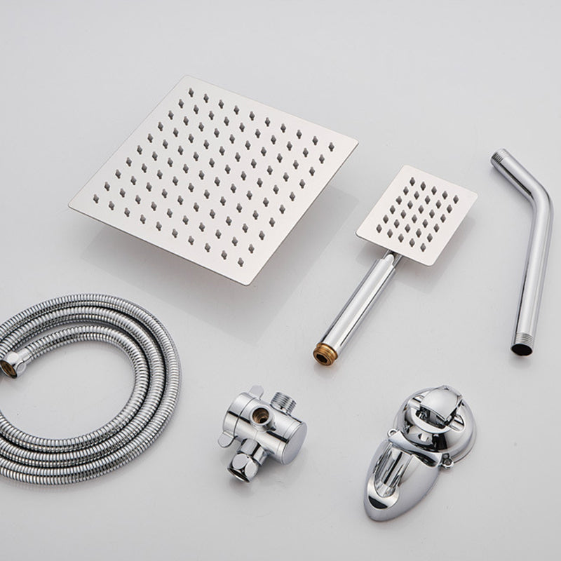 Rynx | Silver Square Double Shower Head Modern Water Filtration Wall-Mounted Shower Head