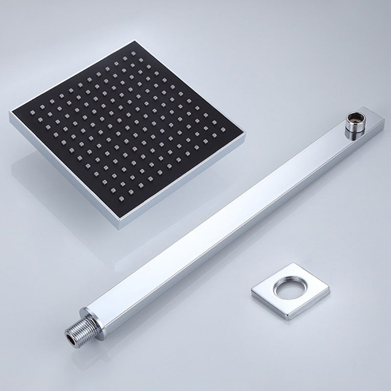 Rynx | Modern square fixed shower head with shower arm Wall-mounted shower head made of stainless steel