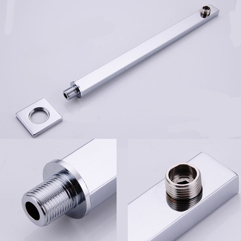Rynx | Modern square fixed shower head with shower arm Wall-mounted shower head made of stainless steel