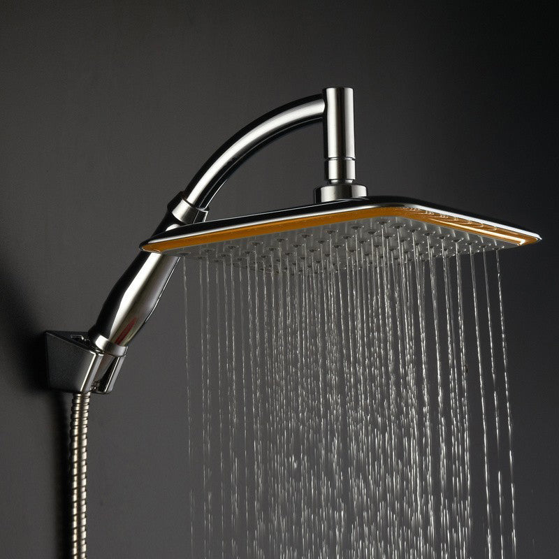 Rynx | Modern Square Showerhead Combo Chrome Rainfall Showerhead