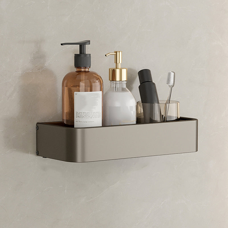 Rynx | Contemporary Aluminum Bathroom Accessory Set Grey Bath Shelf
