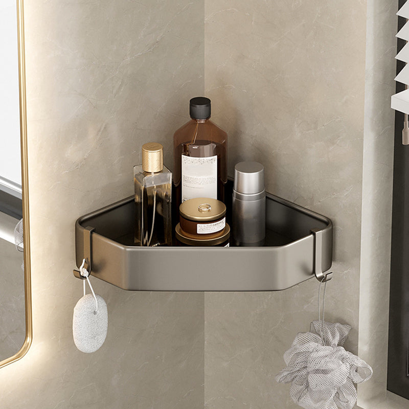 Rynx | Contemporary Aluminum Bathroom Accessory Set Grey Bath Shelf