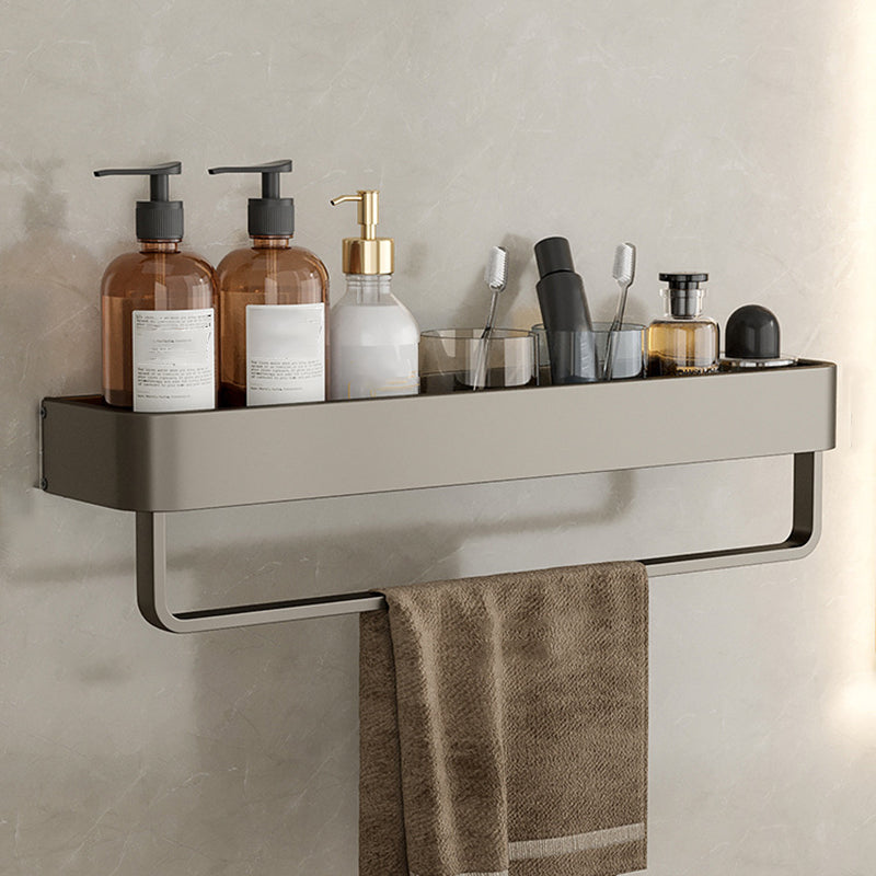 Rynx | Contemporary Aluminum Bathroom Accessory Set Grey Bath Shelf