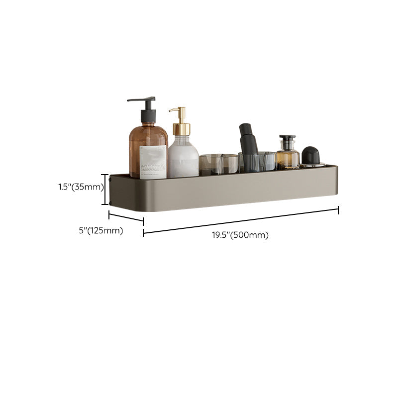 Rynx | Contemporary Aluminum Bathroom Accessory Set Grey Bath Shelf