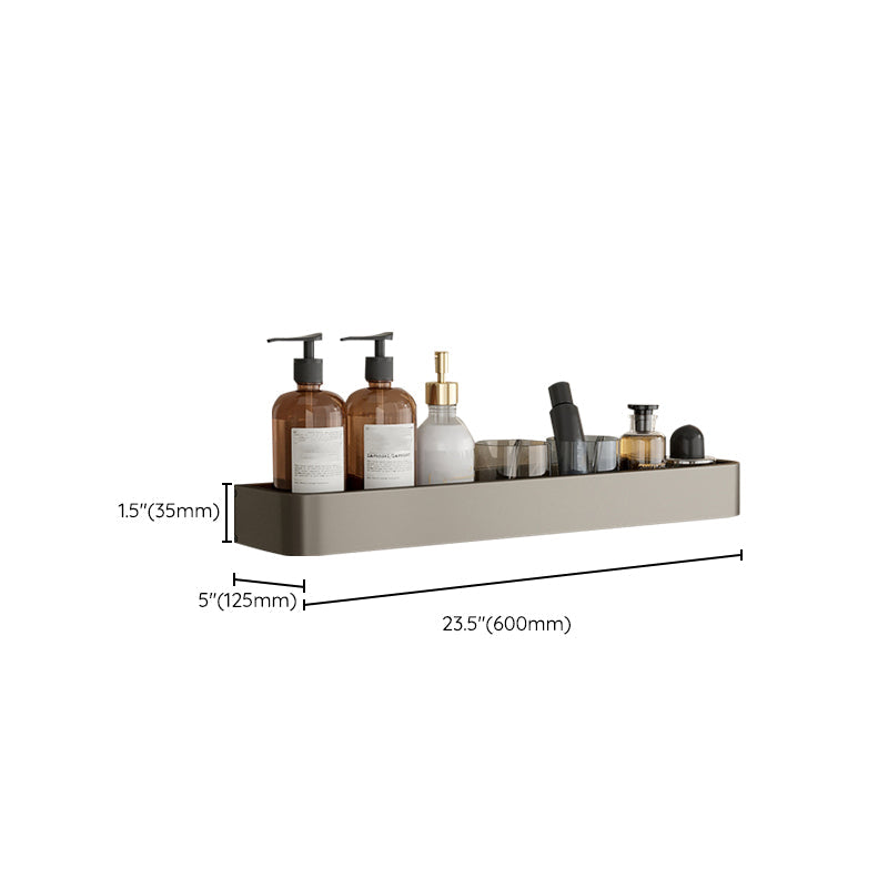 Rynx | Contemporary Aluminum Bathroom Accessory Set Grey Bath Shelf