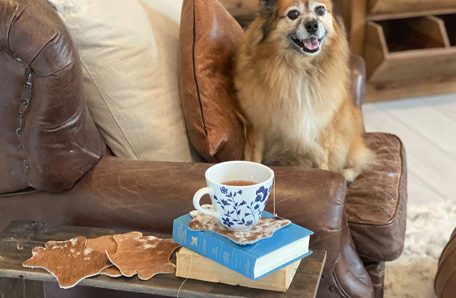 Rynx | Handmade cowhide coasters, set of 4
