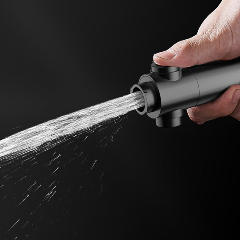 Rynx | Bathroom Shower Head 5-Stream Round Hand Shower Holder Wall Mount Shower Head
