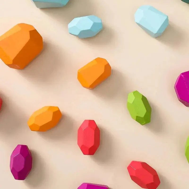 Rynx | Colorful Wooden Building Blocks Set for Creative Learning and Logical Development