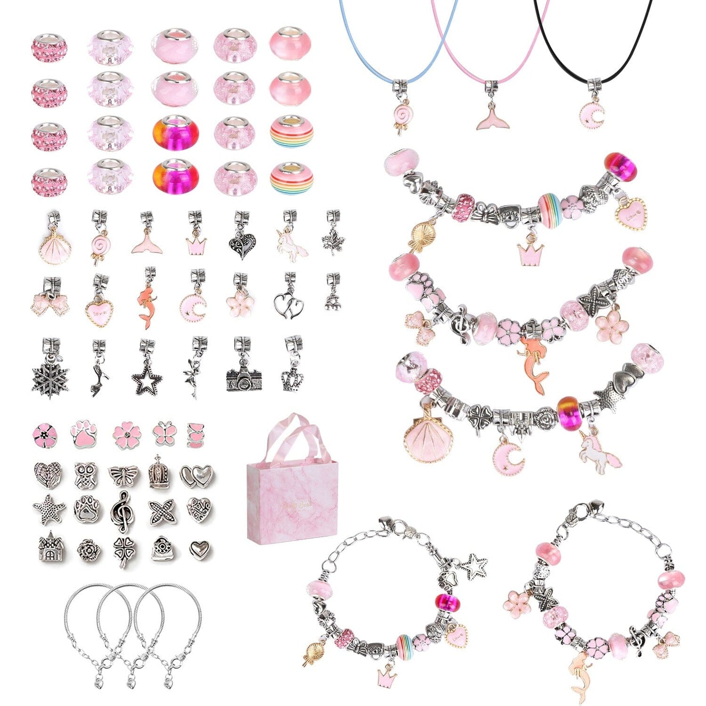 Rynx | 66 pieces: Charm bracelet making set