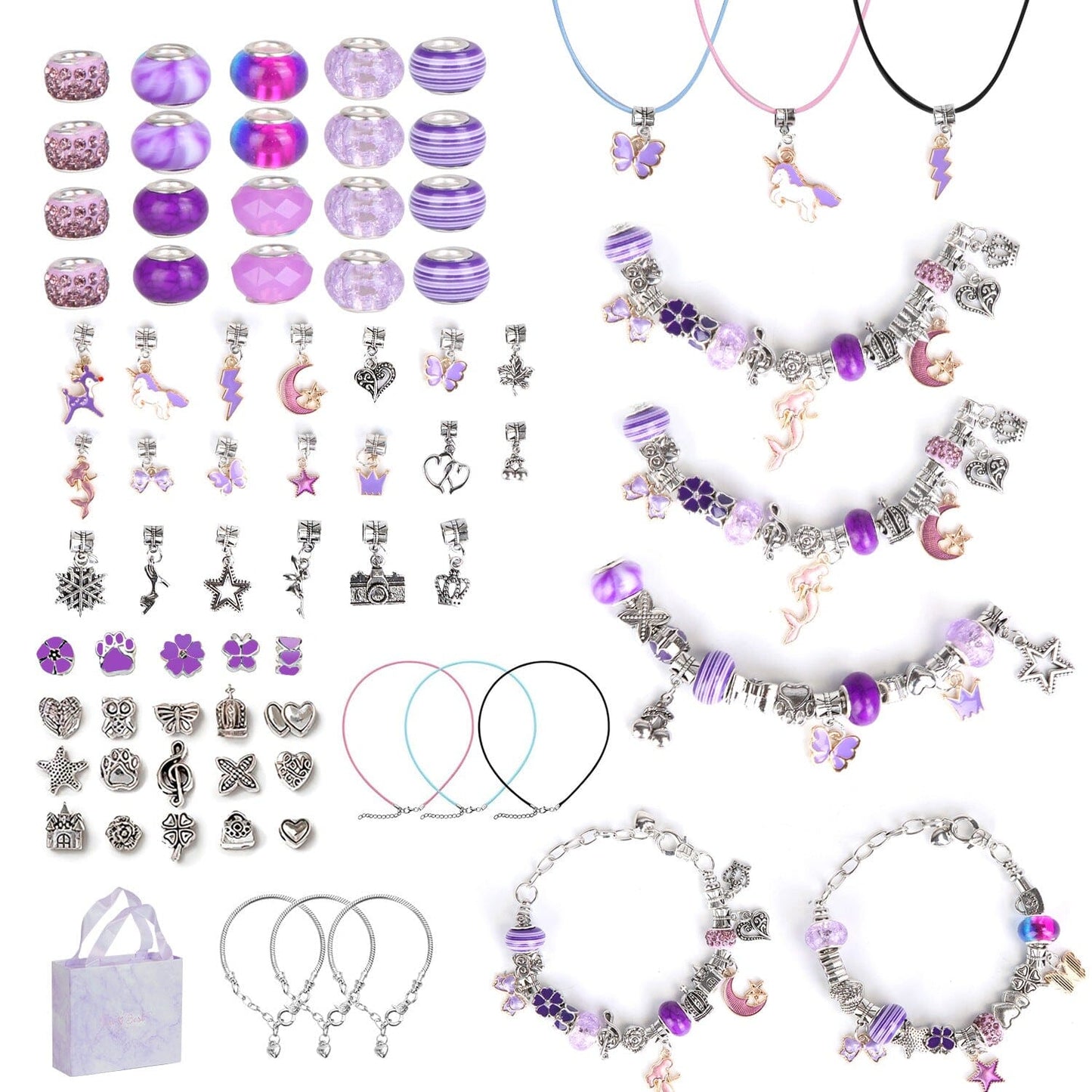 Rynx | 66 pieces: Charm bracelet making set