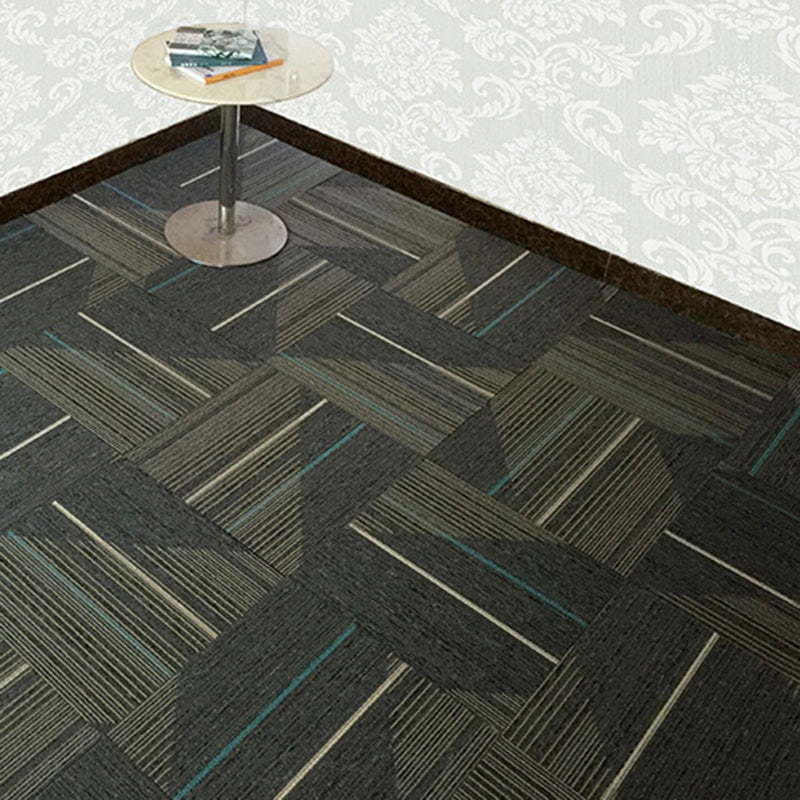 Rynx | Dark Color Level Loop Carpet Tile Non-Slip Self-Adhesive Indoor Office Carpet Tiles
