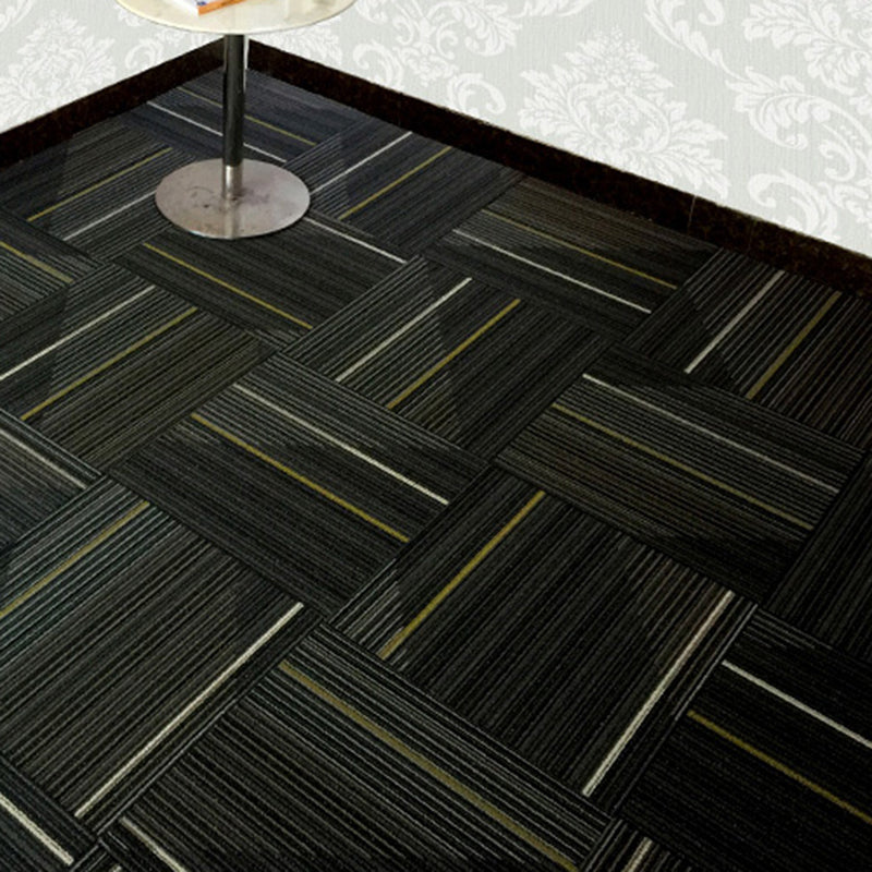 Rynx | Dark Color Level Loop Carpet Tile Non-Slip Self-Adhesive Indoor Office Carpet Tiles