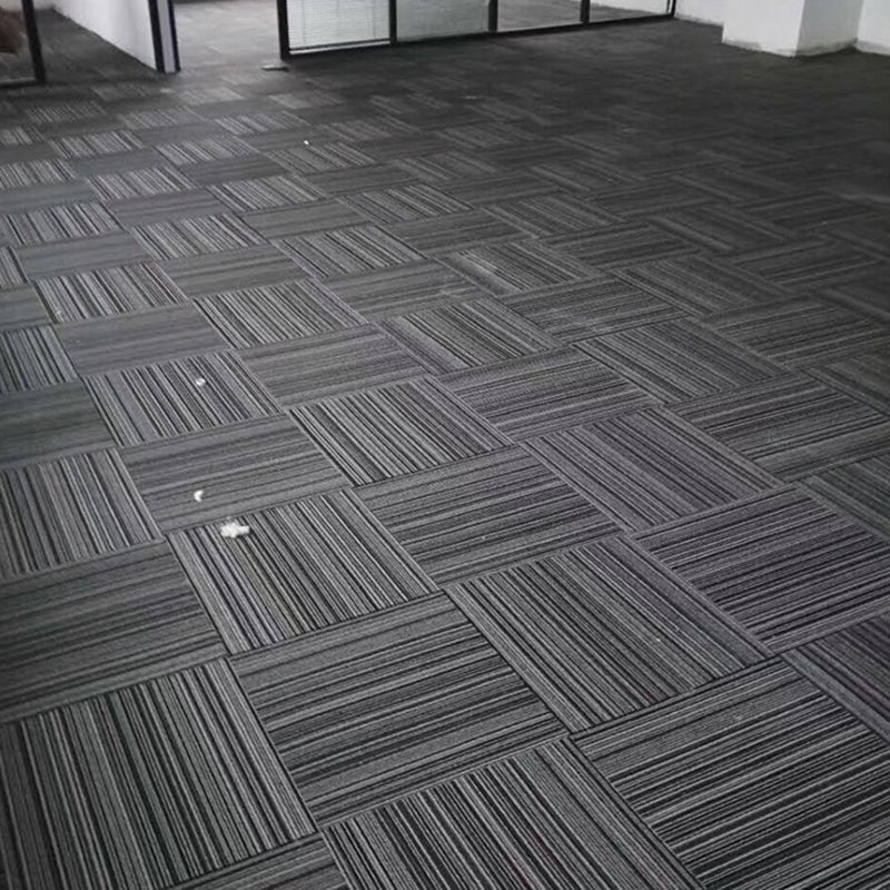 Rynx | Dark Color Level Loop Carpet Tile Non-Slip Self-Adhesive Indoor Office Carpet Tiles