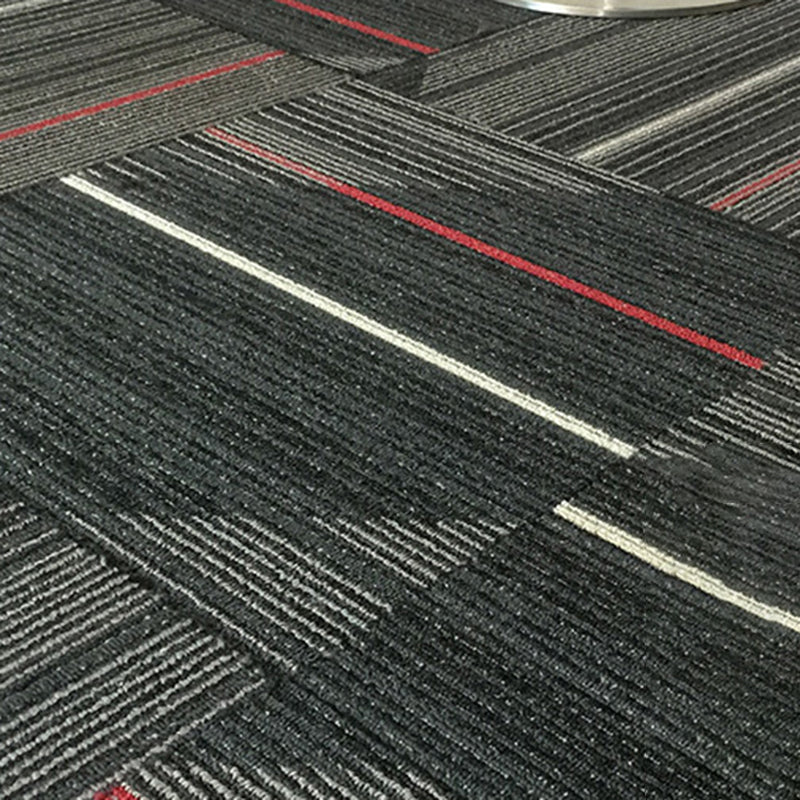 Rynx | Dark Color Level Loop Carpet Tile Non-Slip Self-Adhesive Indoor Office Carpet Tiles