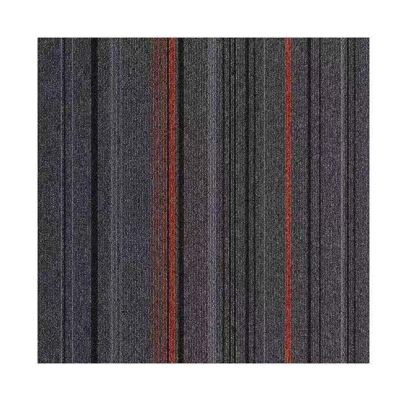 Rynx | Dark Color Level Loop Carpet Tile Non-Slip Self-Adhesive Indoor Office Carpet Tiles