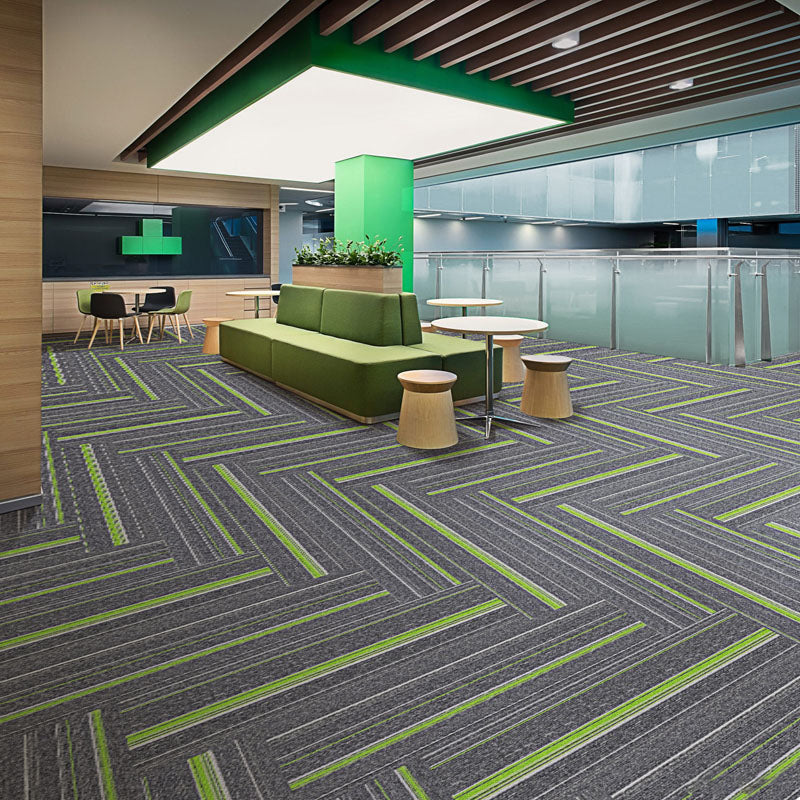 Rynx | Dark Color Level Loop Carpet Tile Non-Slip Self-Adhesive Indoor Office Carpet Tiles