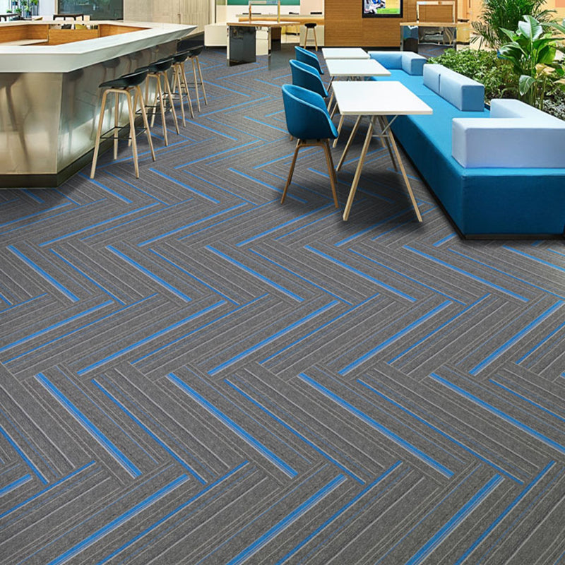 Rynx | Dark Color Level Loop Carpet Tile Non-Slip Self-Adhesive Indoor Office Carpet Tiles
