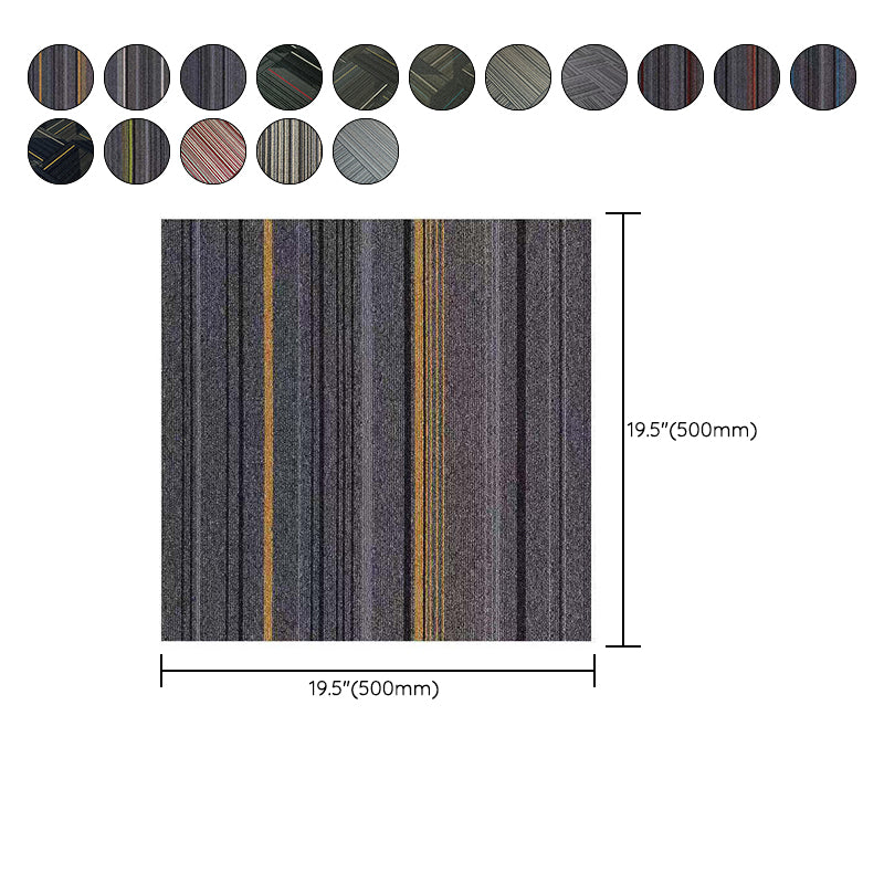 Rynx | Dark Color Level Loop Carpet Tile Non-Slip Self-Adhesive Indoor Office Carpet Tiles