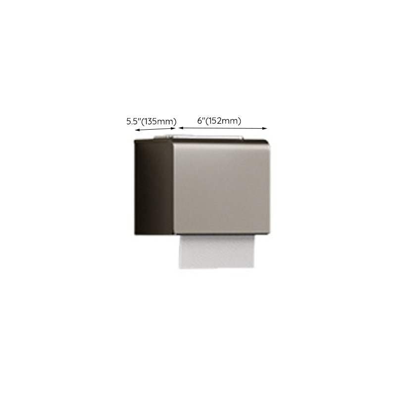 Rynx | Modern Bathroom Accessories Set in Gray with Bathroom Shelf/Towel Holder/Bathrobe Hook & Paper Holder