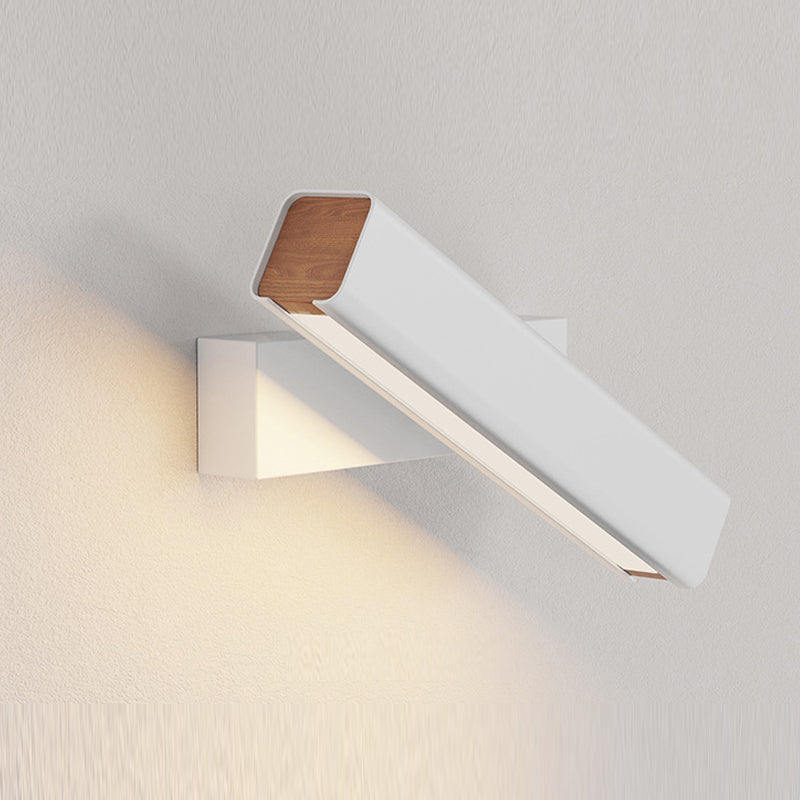 Rynx | Aqsa Modern LED Wall Lamp Indoor Reversible Rectangular Metal/Wood Living Room