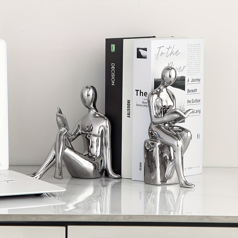 Rynx | LuxeCeramic - Ceramic Bookends - Abstract Design for Living Room and Office