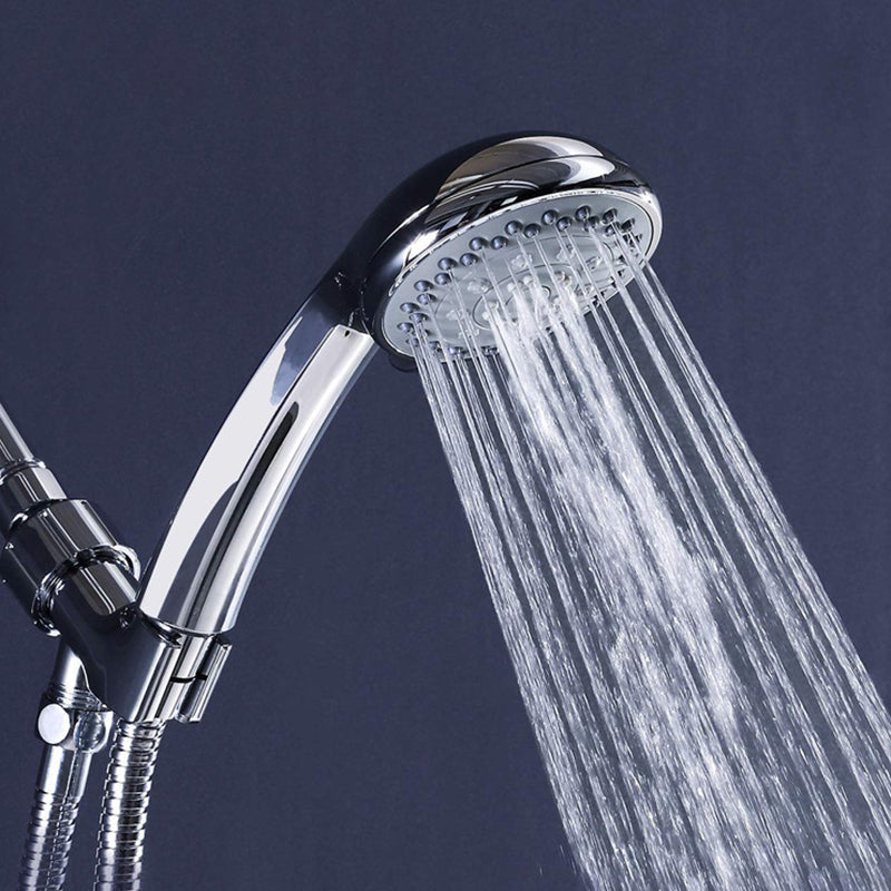 Rynx | Round Handheld Showerhead in Silver Leak-Resistant Wall-Mounted Showerhead