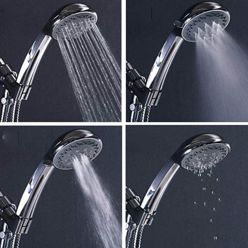 Rynx | Round Handheld Showerhead in Silver Leak-Resistant Wall-Mounted Showerhead