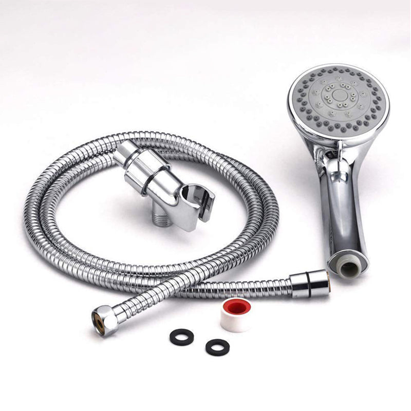Rynx | Round Handheld Showerhead in Silver Leak-Resistant Wall-Mounted Showerhead