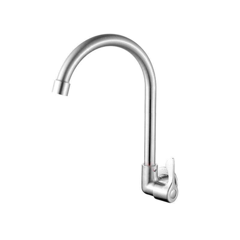 Rynx | Modern Bridge Water Faucet 304 Stainless Steel Knob Handle Swivel Spout Wall Mounted Faucet