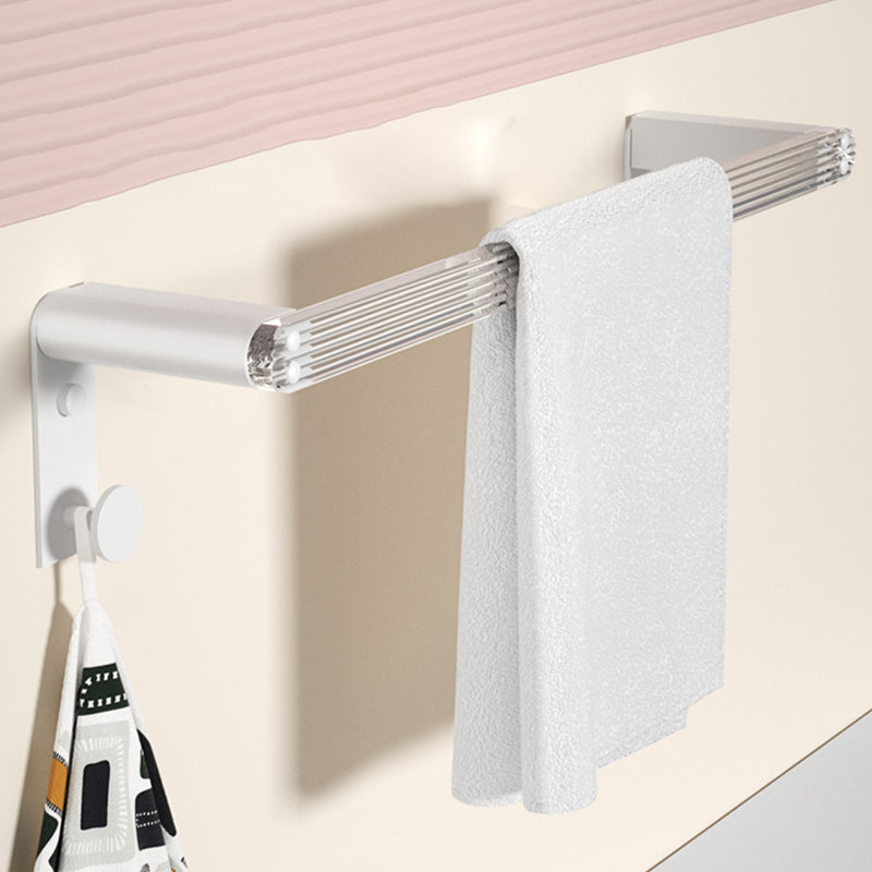 Rynx | White metal and acrylic bathroom accessories as single item or in set with bathroom shelf