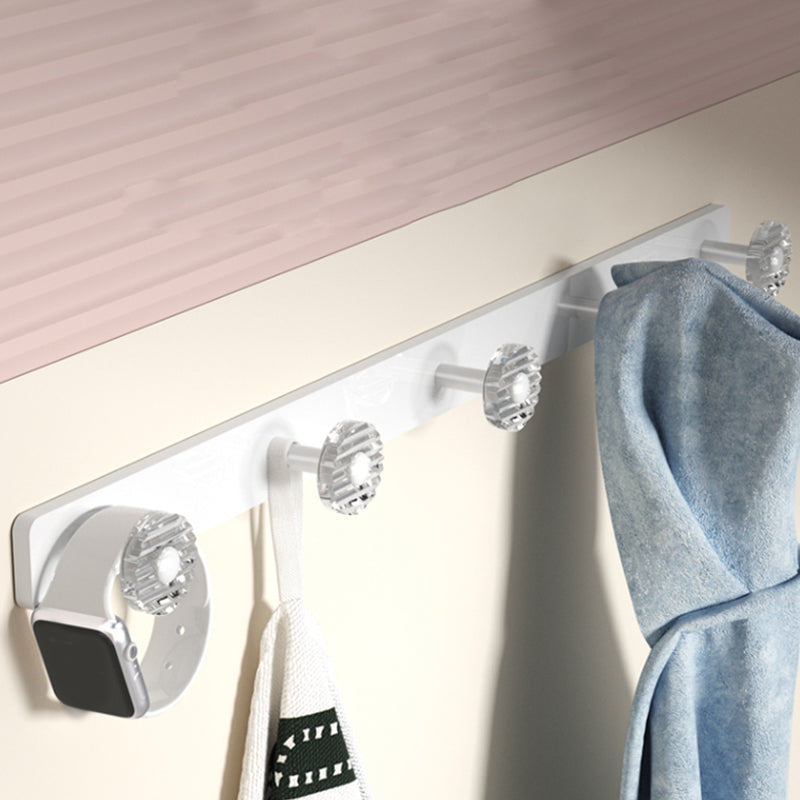 Rynx | White metal and acrylic bathroom accessories as single item or in set with bathroom shelf