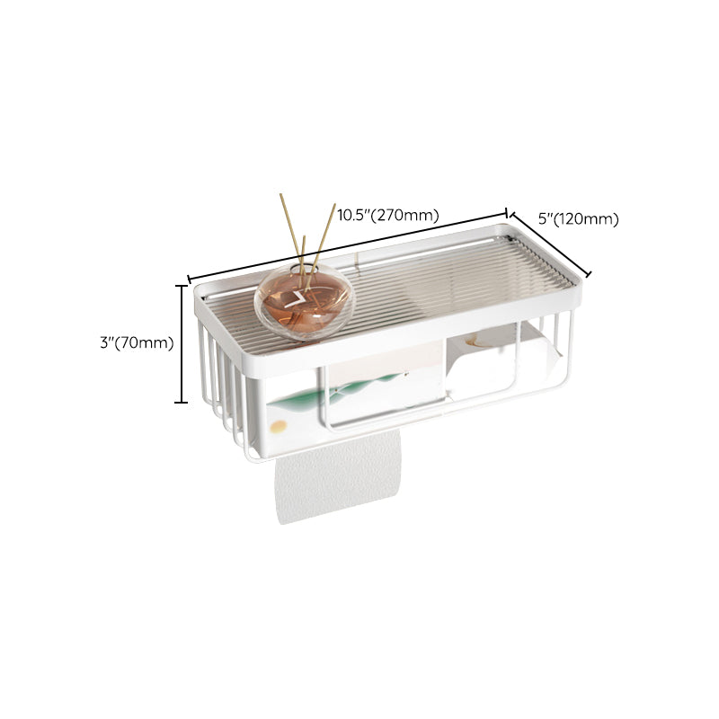 Rynx | White metal and acrylic bathroom accessories as single item or in set with bathroom shelf
