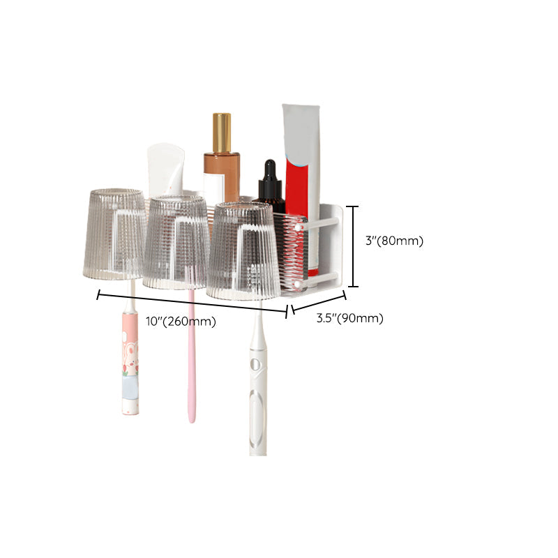 Rynx | White metal and acrylic bathroom accessories as single item or in set with bathroom shelf