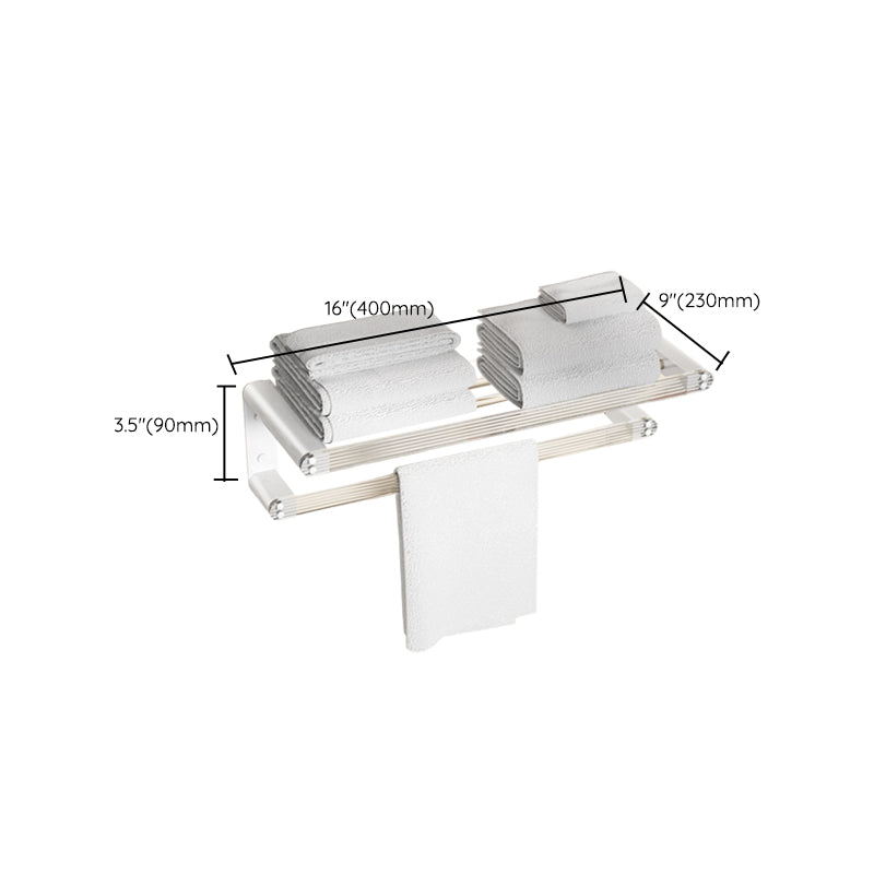 Rynx | White metal and acrylic bathroom accessories as single item or in set with bathroom shelf